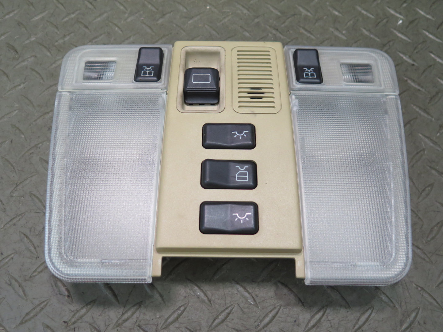 94-99 Mercedes W140 S420 S500 Overhead Console Dome MAP Light Beige OEM
