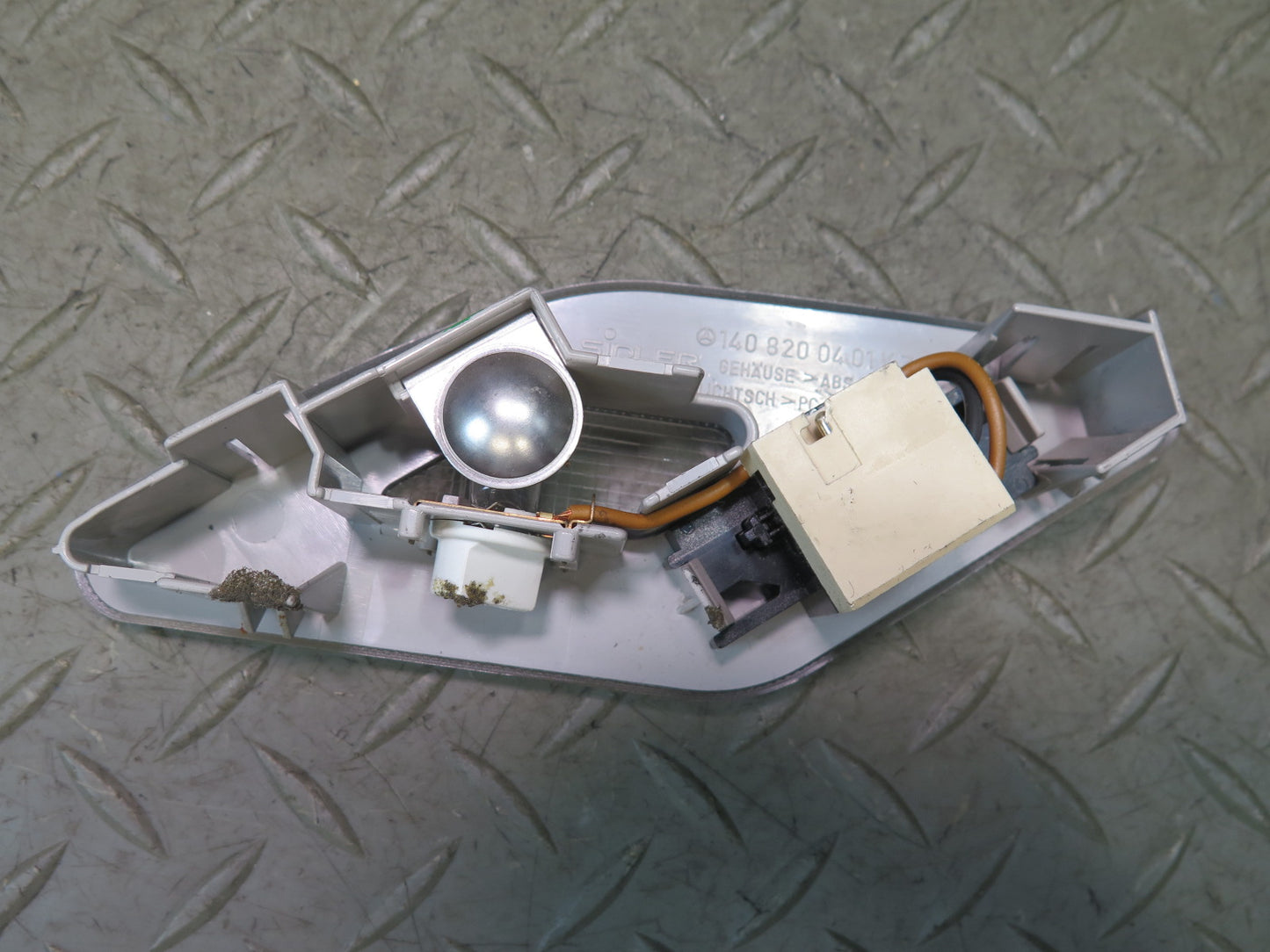 94-99 Mercedes W140 S420 S500 Rear Left & Right Vanity Mirror w Light Set OEM