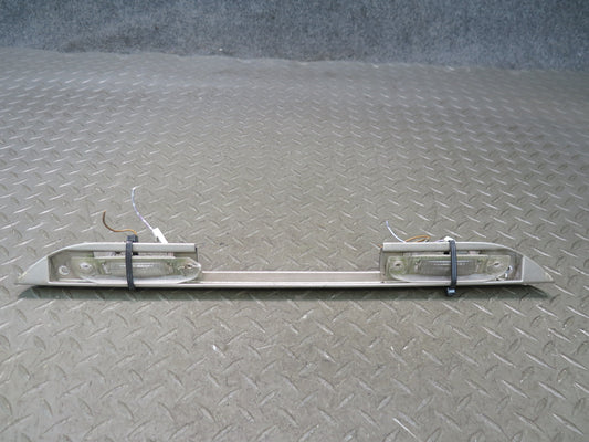 94-99 Mercedes W140 S-class Rear Trunk Lid License Plate Trim w Light Silver OEM