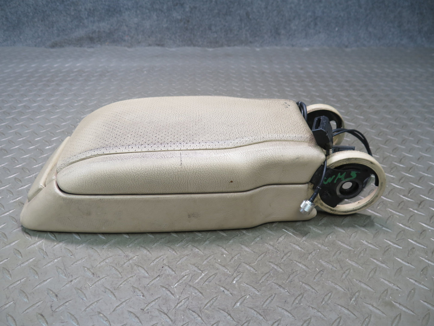 94-99 Mercedes W140 S420 S500 Center Console Armrest Phone Storage Lid Beige OEM