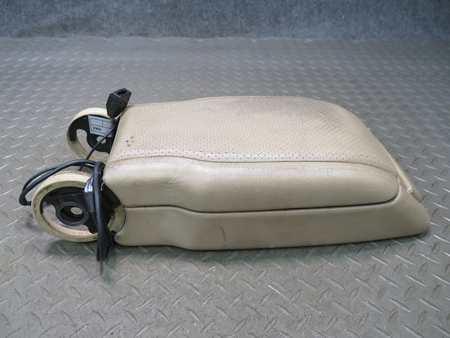 94-99 Mercedes W140 S420 S500 Center Console Armrest Phone Storage Lid Beige OEM