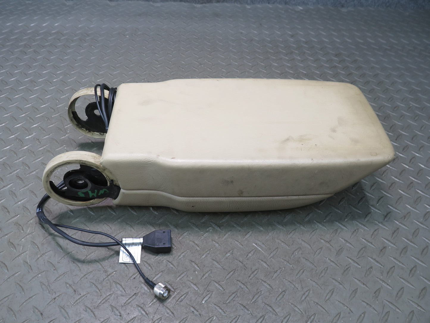 94-99 Mercedes W140 S420 S500 Center Console Armrest Phone Storage Lid Beige OEM
