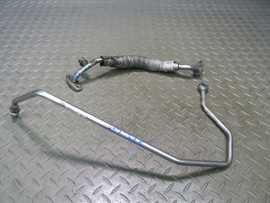 2008-2010 Porsche Cayenne 957 Turbo Turbocharger Oil Pipe Line Set of 2
