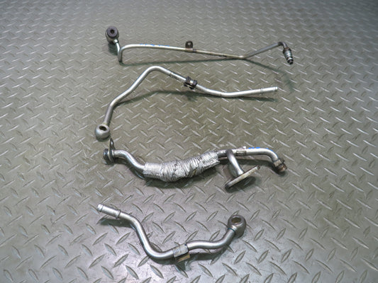 2008-2010 Porsche Cayenne 957 Turbo Turbocharger Oil Pipe Line Set of 4