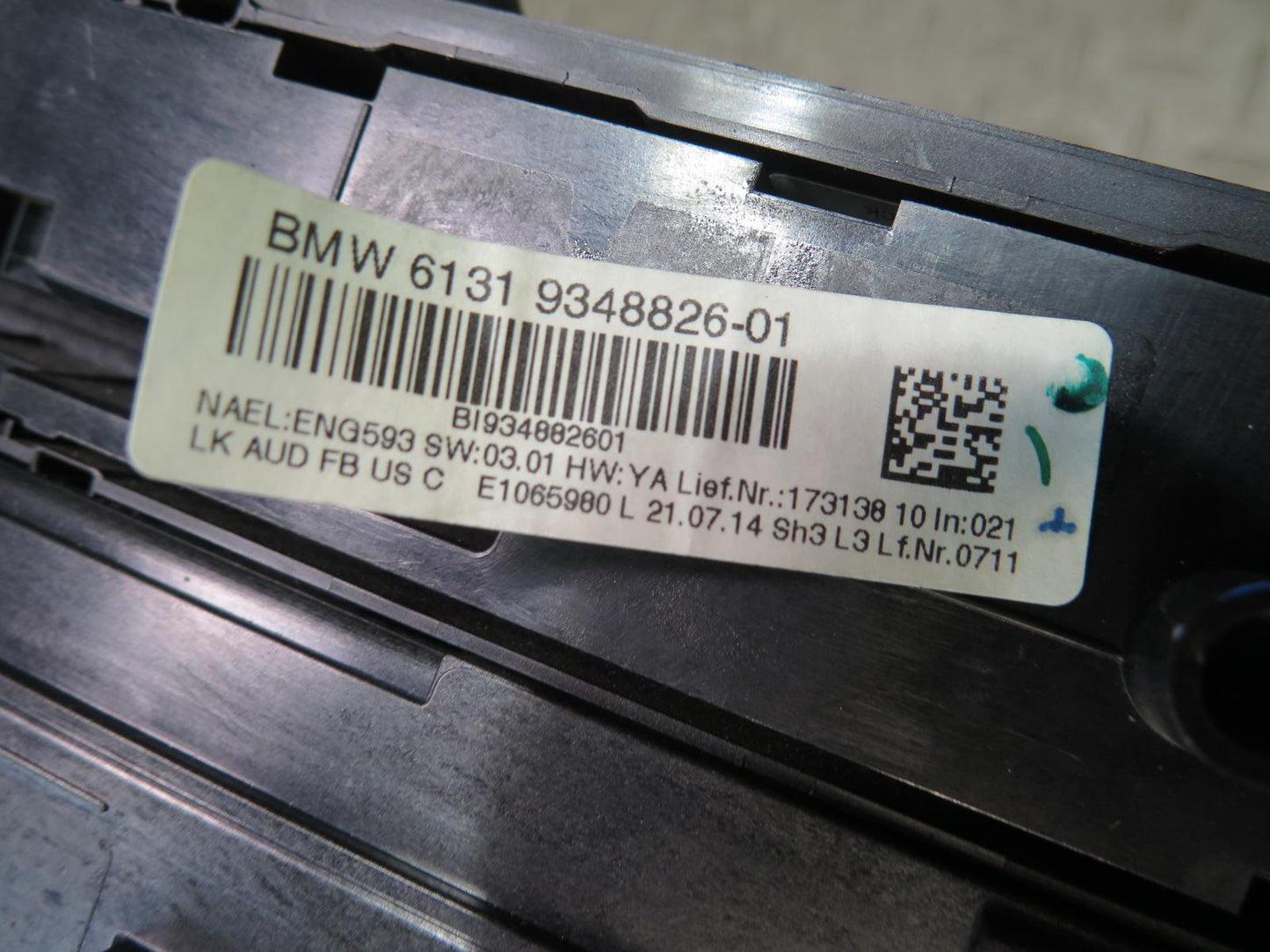 2012-2015 BMW F30 F82 M4 A/C Climate Heater Radio Control Panel Switch
