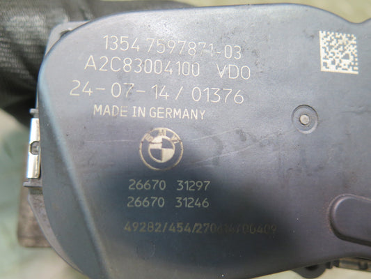 2015-2020 BMW F82 F83 M4 S55 Engine Air Throttle Body Assembly 7597871