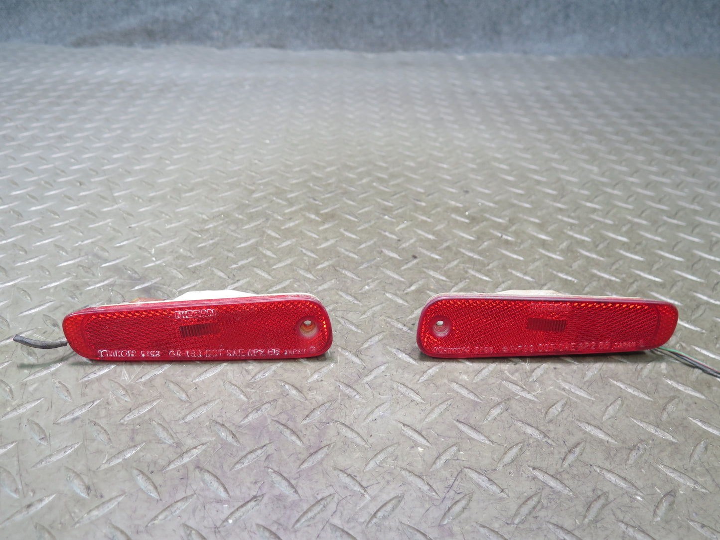 90-96 Nissan Z32 300ZX Set of 2 Rear Left & Right Bumper Marker Light Lamp OEM