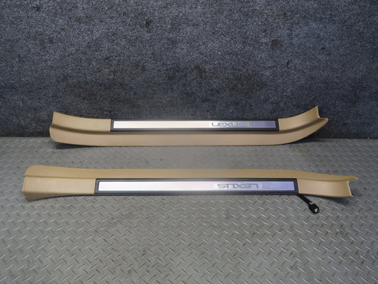 06-07 Lexus Z40 SC430 Set of 2 Left & Right Door Step Scuff Sill Plate Trim OEM