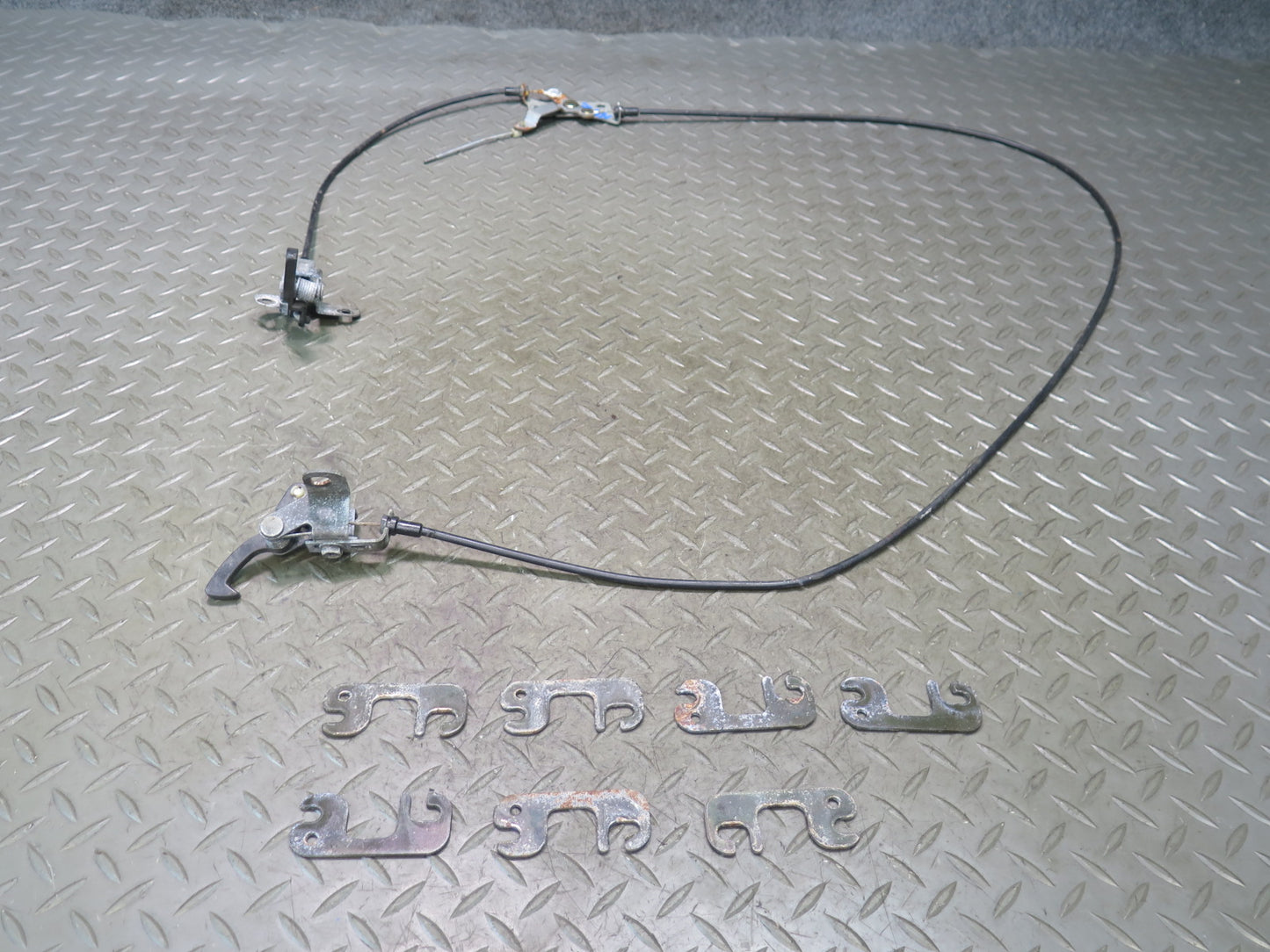 93-96 Nissan Z32 300ZX Convertible TOP Roof Lock Latch Cable Set OEM