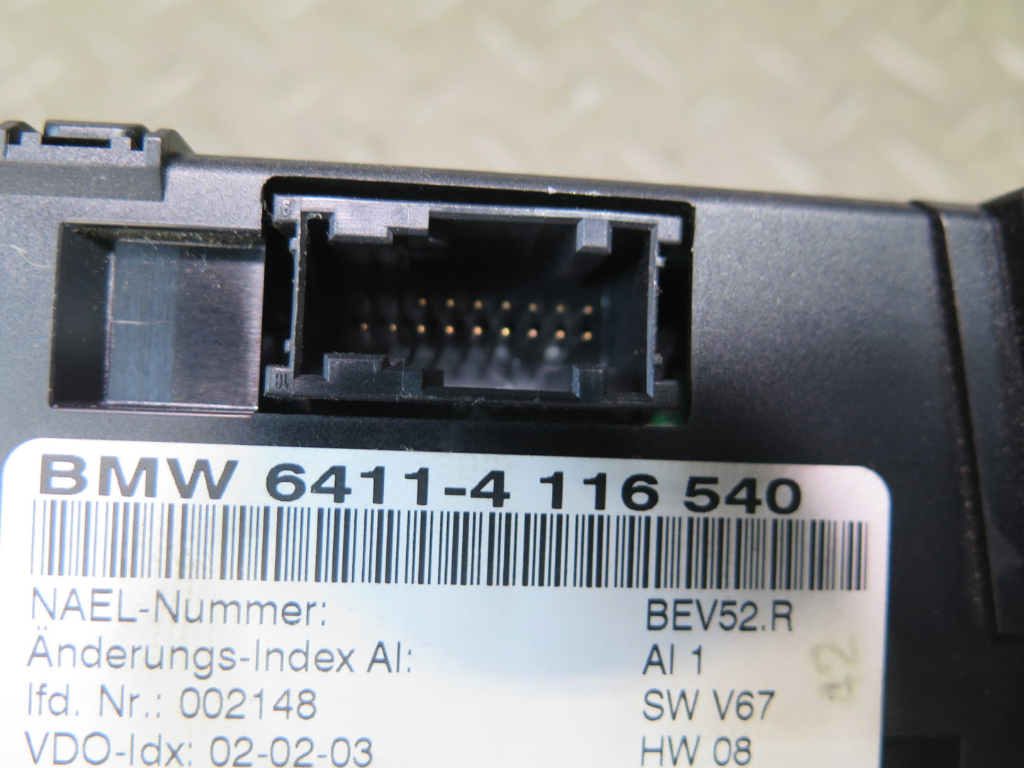 2003 BMW E85 Z4 A/C Heater Climate Control Switch Panel 4116540 OEM