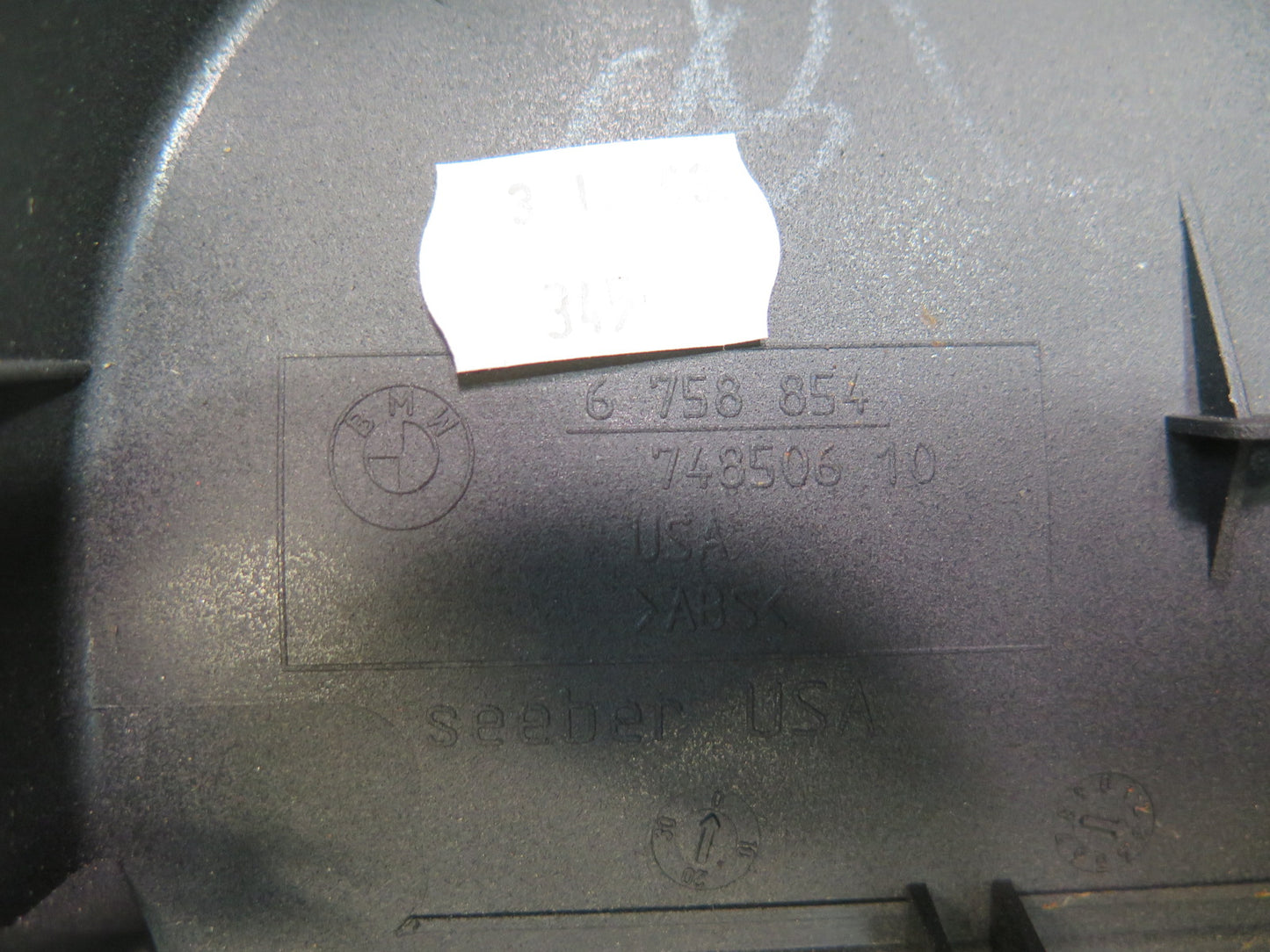 03-08 BMW E85 Z4 Steering Column Upper & Lower Trim Cover Panel Black OEM