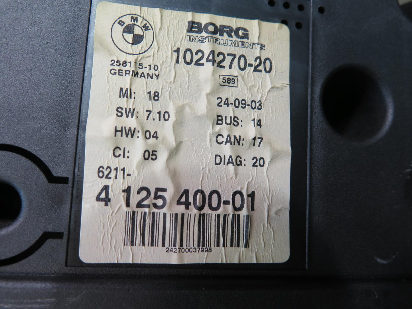 2003 BMW E85 Z4 3.0L M54 ECU ECM DME Immo Speedo Light Control Lock KEY Set OEM