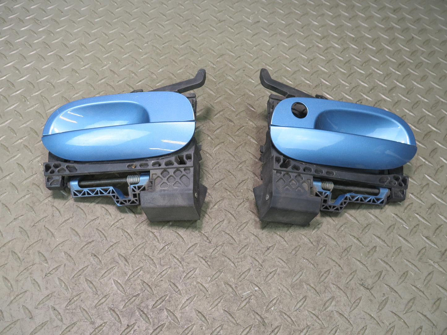 03-08 BMW E85 E86 Z4 Set of 2 Left & Right Door Exterior Handle Blue OEM