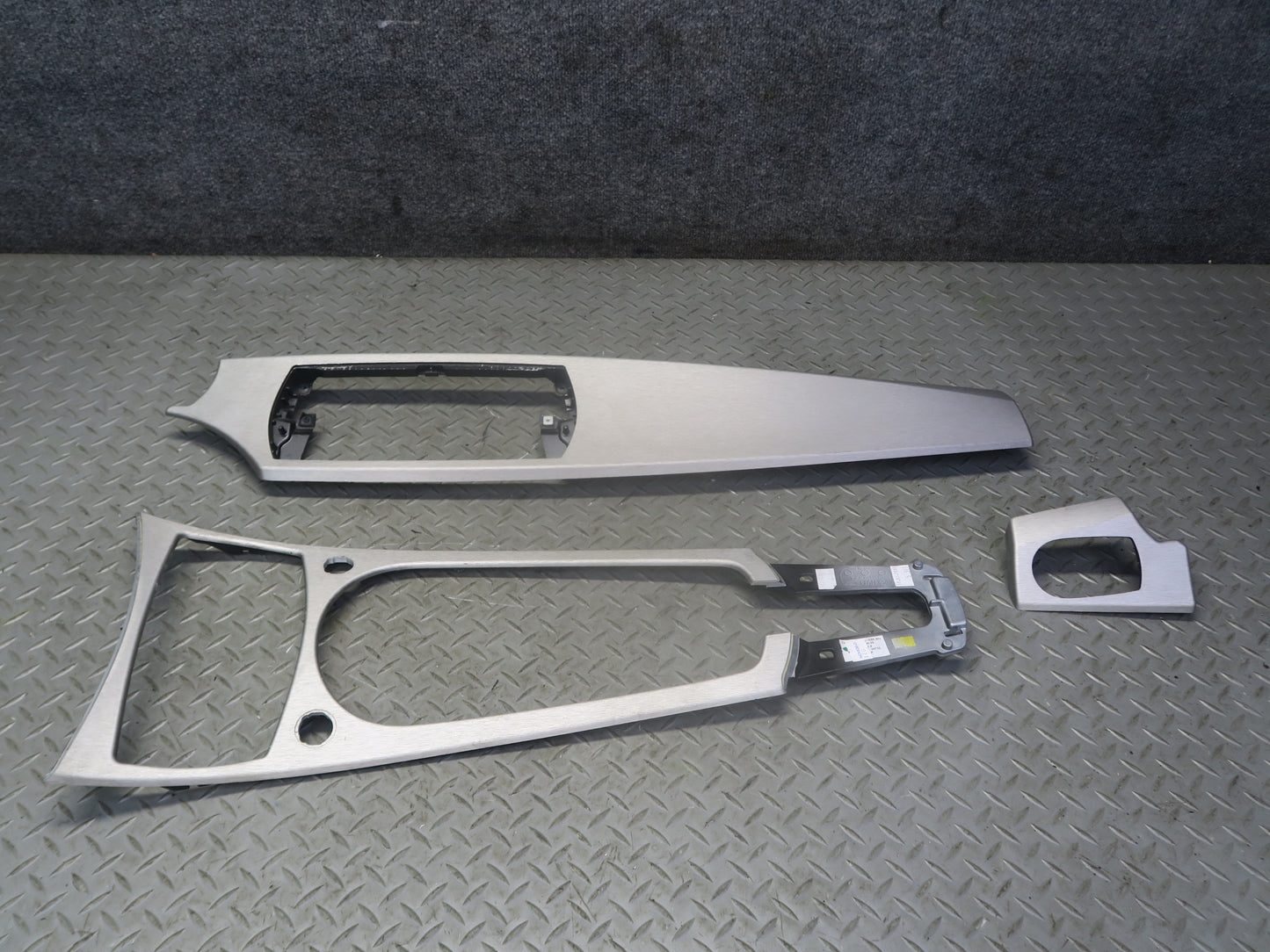 03-05 BMW E85 Z4 Set of 3 Left Right Dashboard Center Console Trim Aluminum OEM