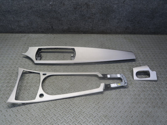 03-05 BMW E85 Z4 Set of 3 Left Right Dashboard Center Console Trim Aluminum OEM