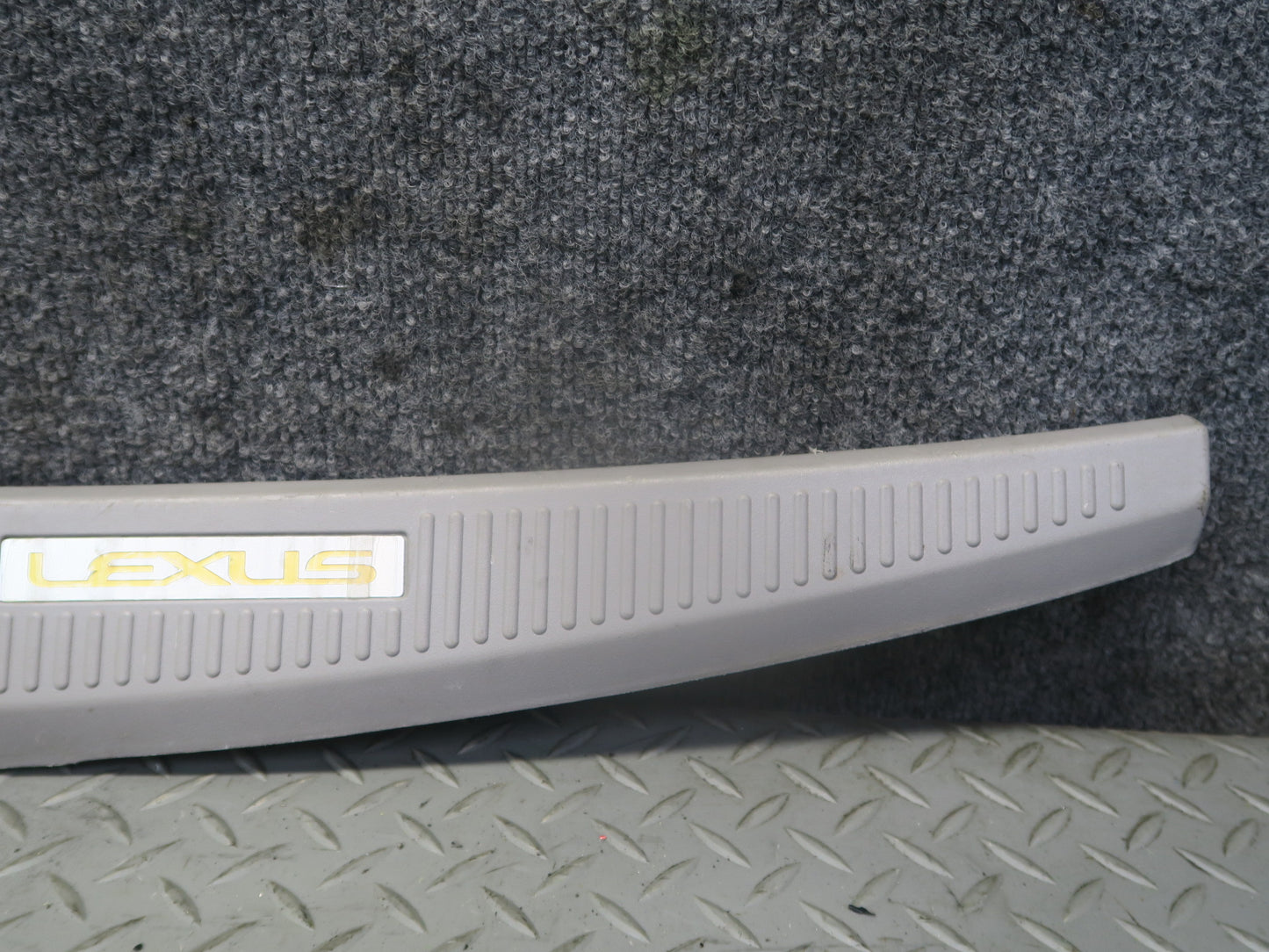 02-10 Lexus SC430 UZZ40L Rear Trunk Floor Finish Sill Scuff Plate Trim Panel OEM