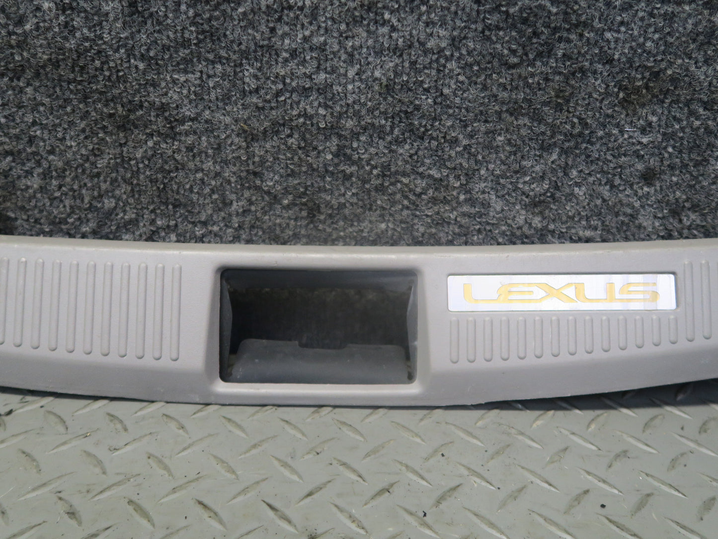 02-10 Lexus SC430 UZZ40L Rear Trunk Floor Finish Sill Scuff Plate Trim Panel OEM
