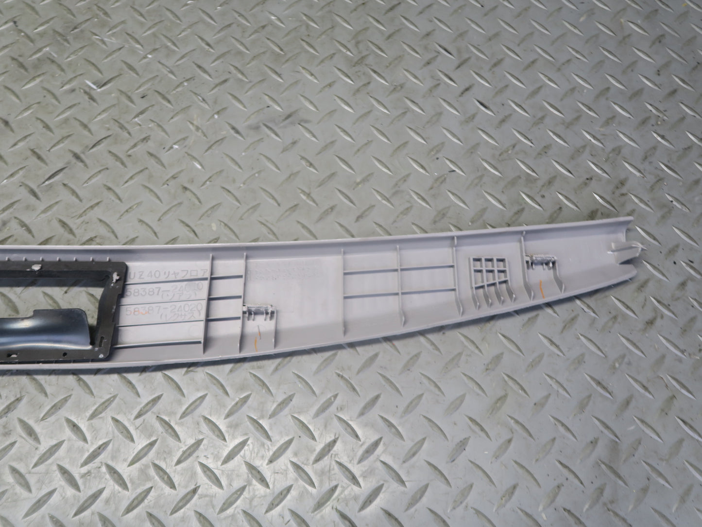 02-10 Lexus SC430 UZZ40L Rear Trunk Floor Finish Sill Scuff Plate Trim Panel OEM