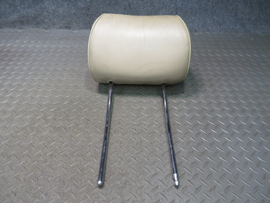 94-99 Mercedes W140 Set of 2 Front Left & Right Seat Leather Headrest Beige OEM