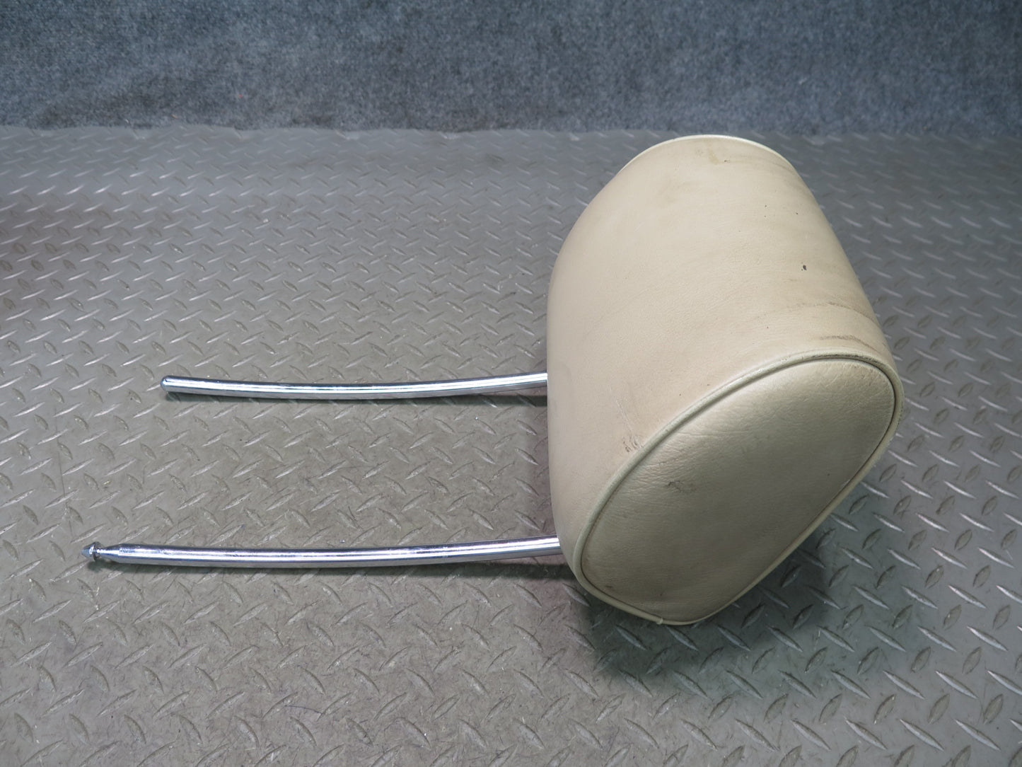94-99 Mercedes W140 Set of 2 Front Left & Right Seat Leather Headrest Beige OEM