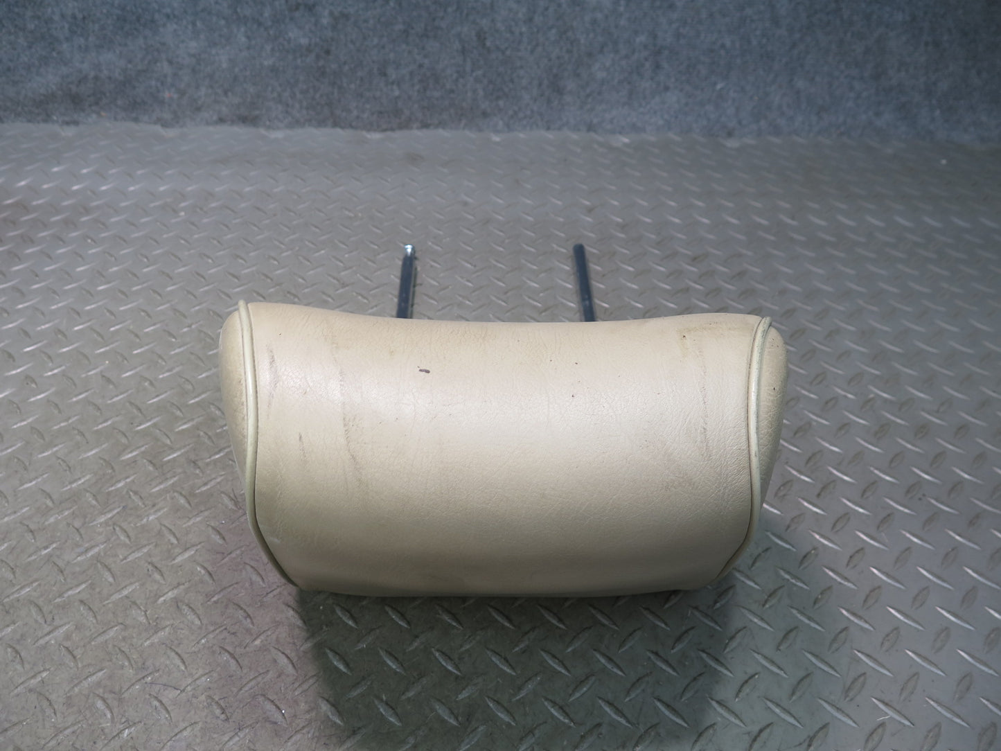 94-99 Mercedes W140 Set of 2 Front Left & Right Seat Leather Headrest Beige OEM