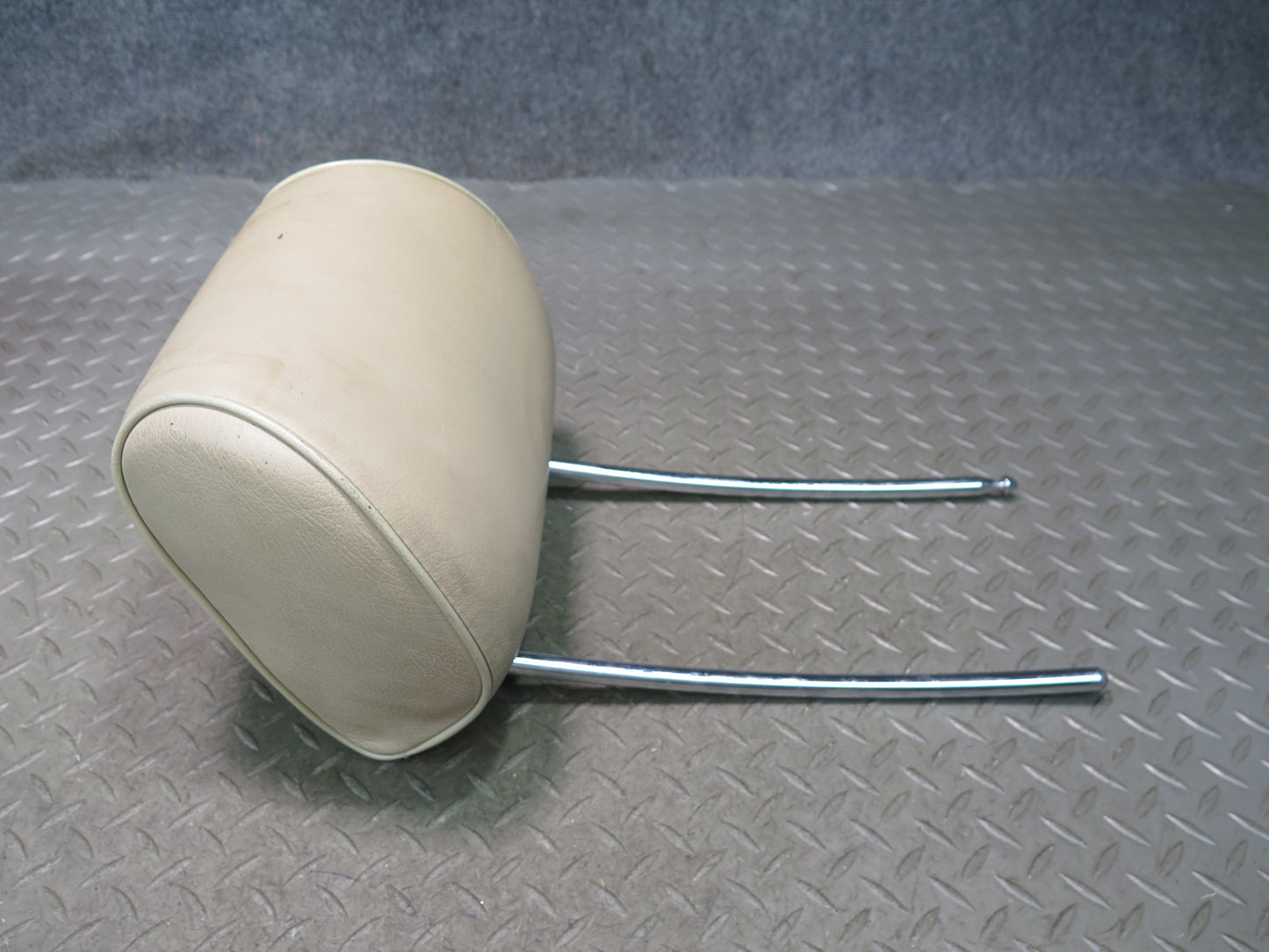 94-99 Mercedes W140 Set of 2 Front Left & Right Seat Leather Headrest Beige OEM