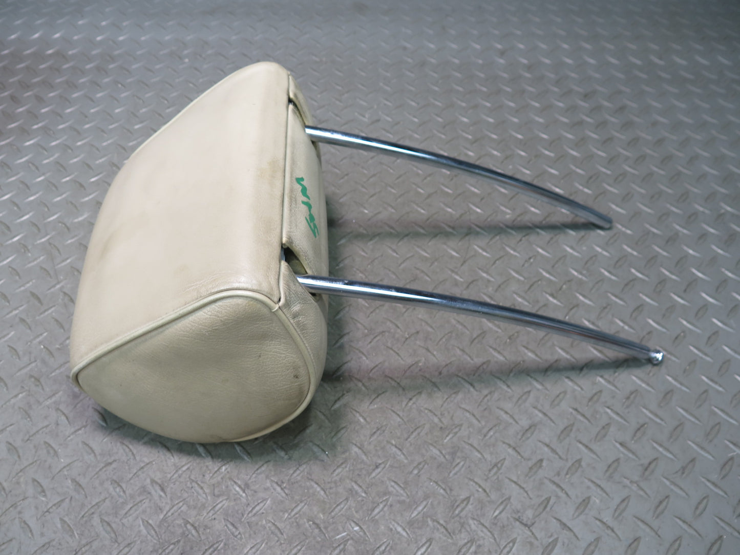 94-99 Mercedes W140 Set of 2 Front Left & Right Seat Leather Headrest Beige OEM