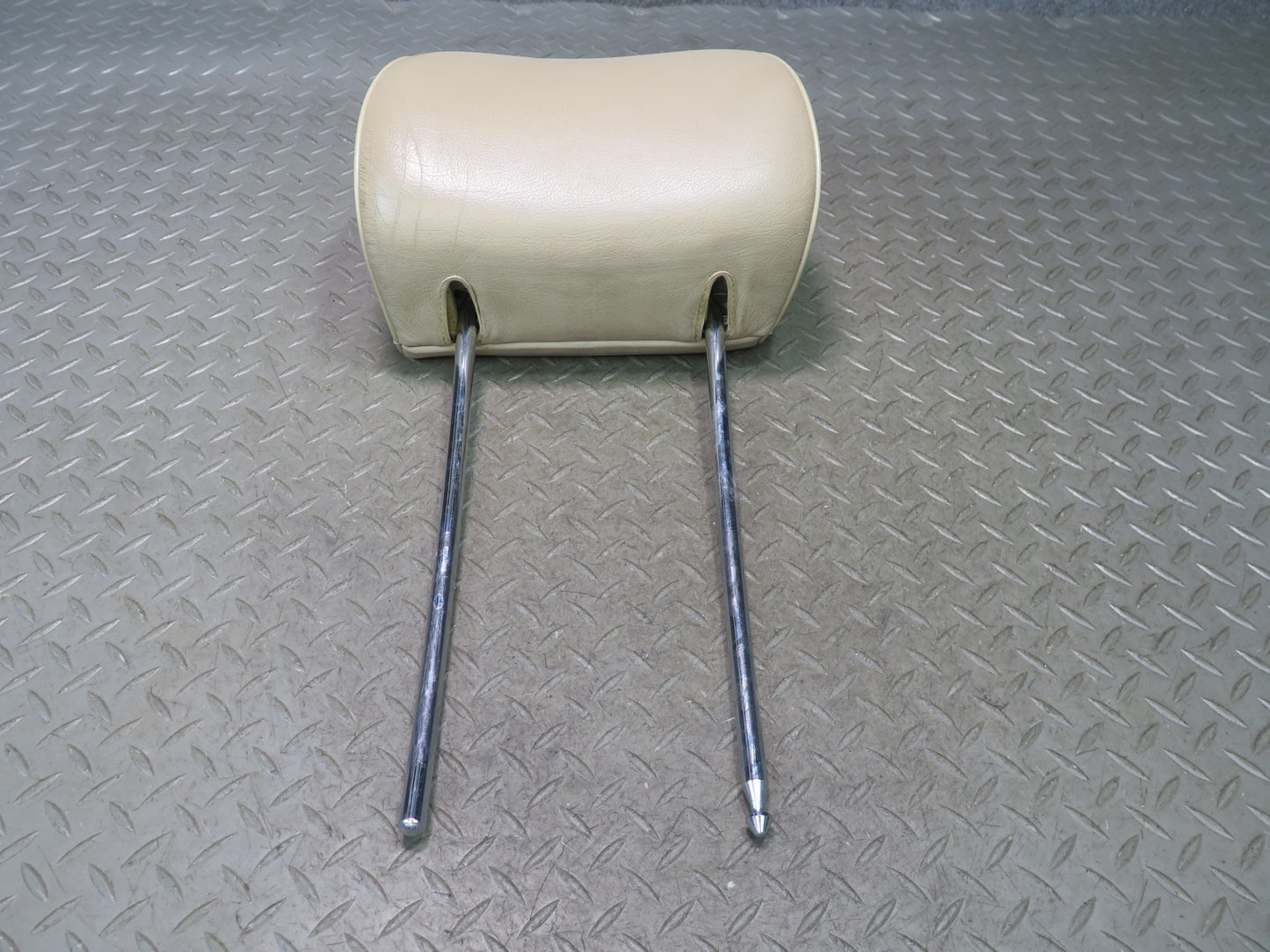 94-99 Mercedes W140 Set of 2 Front Left & Right Seat Leather Headrest Beige OEM