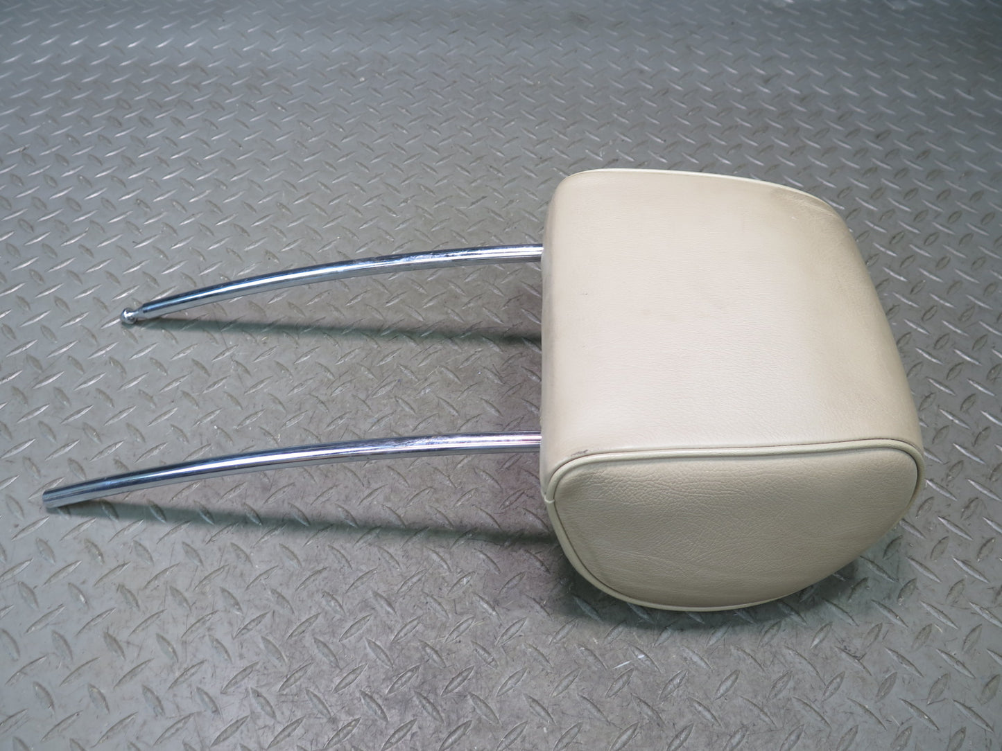 94-99 Mercedes W140 Set of 2 Front Left & Right Seat Leather Headrest Beige OEM