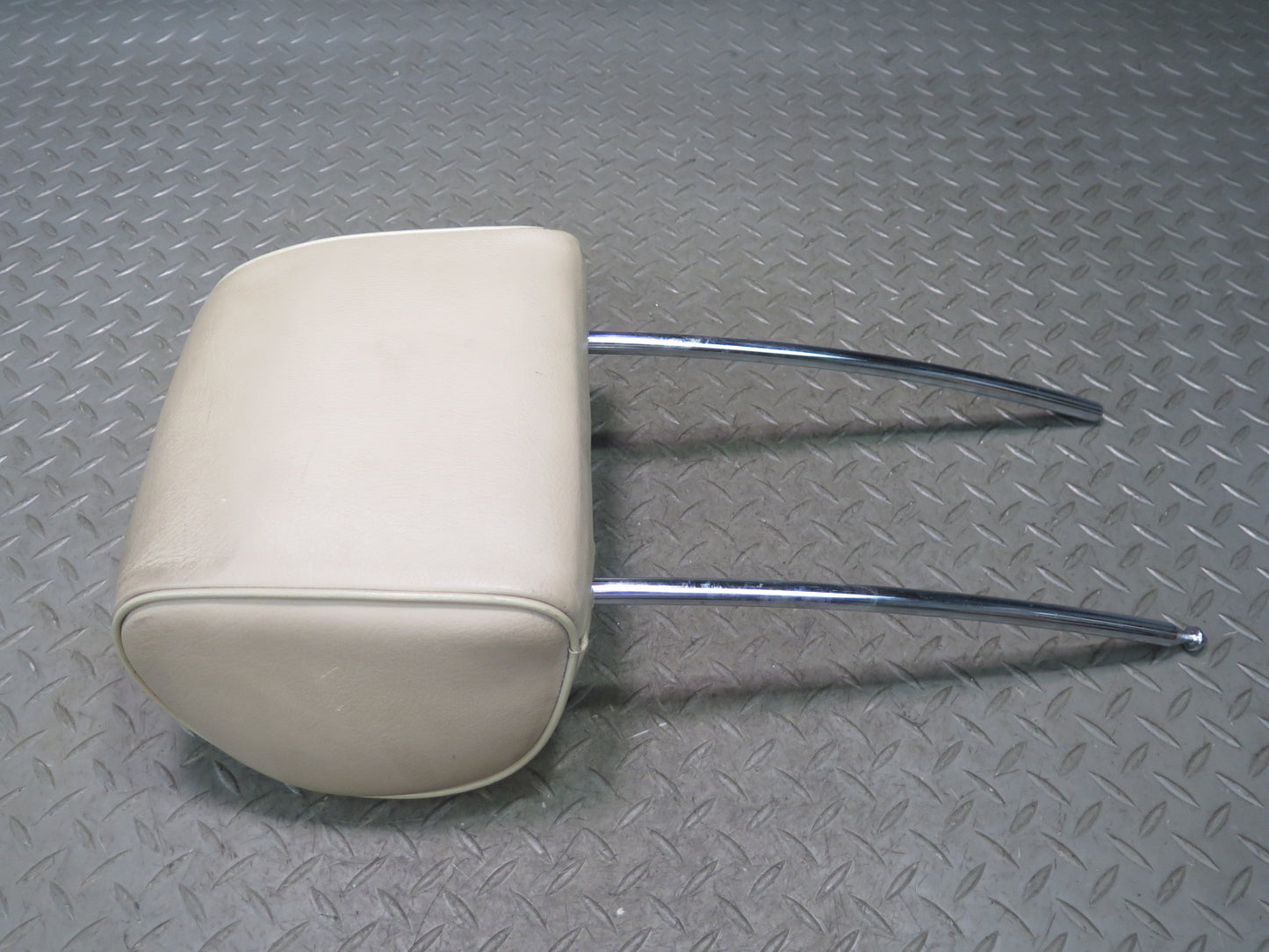 94-99 Mercedes W140 Set of 2 Front Left & Right Seat Leather Headrest Beige OEM
