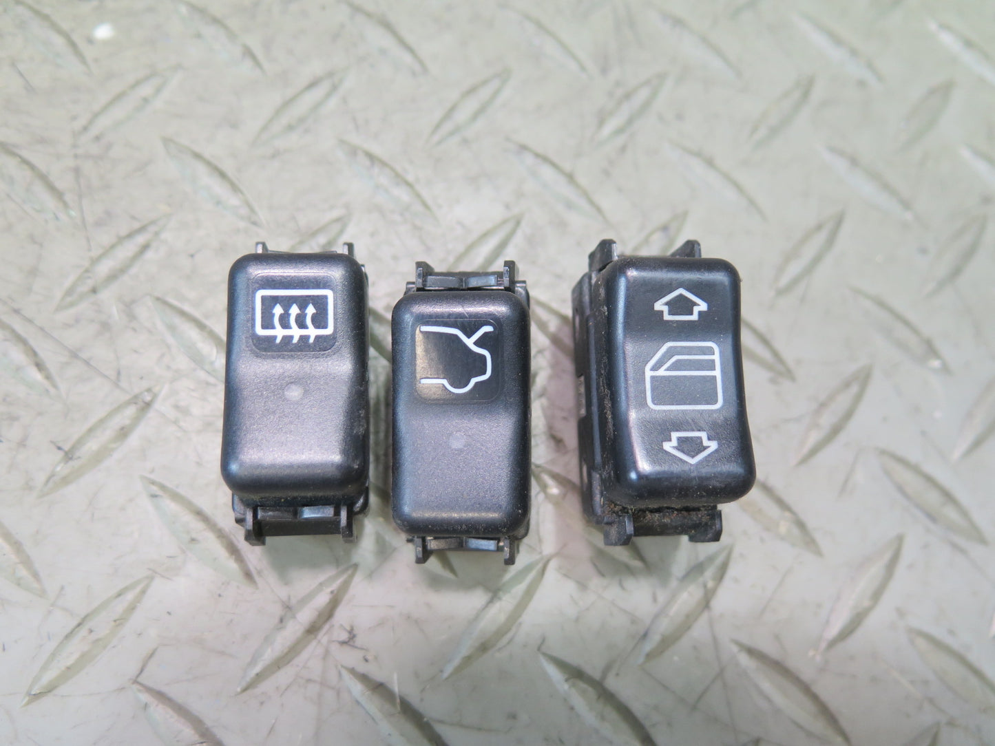 94-99 Mercedes W140 S500 15pcs Window Trunk Door Hazard Mirror Switch Set OEM