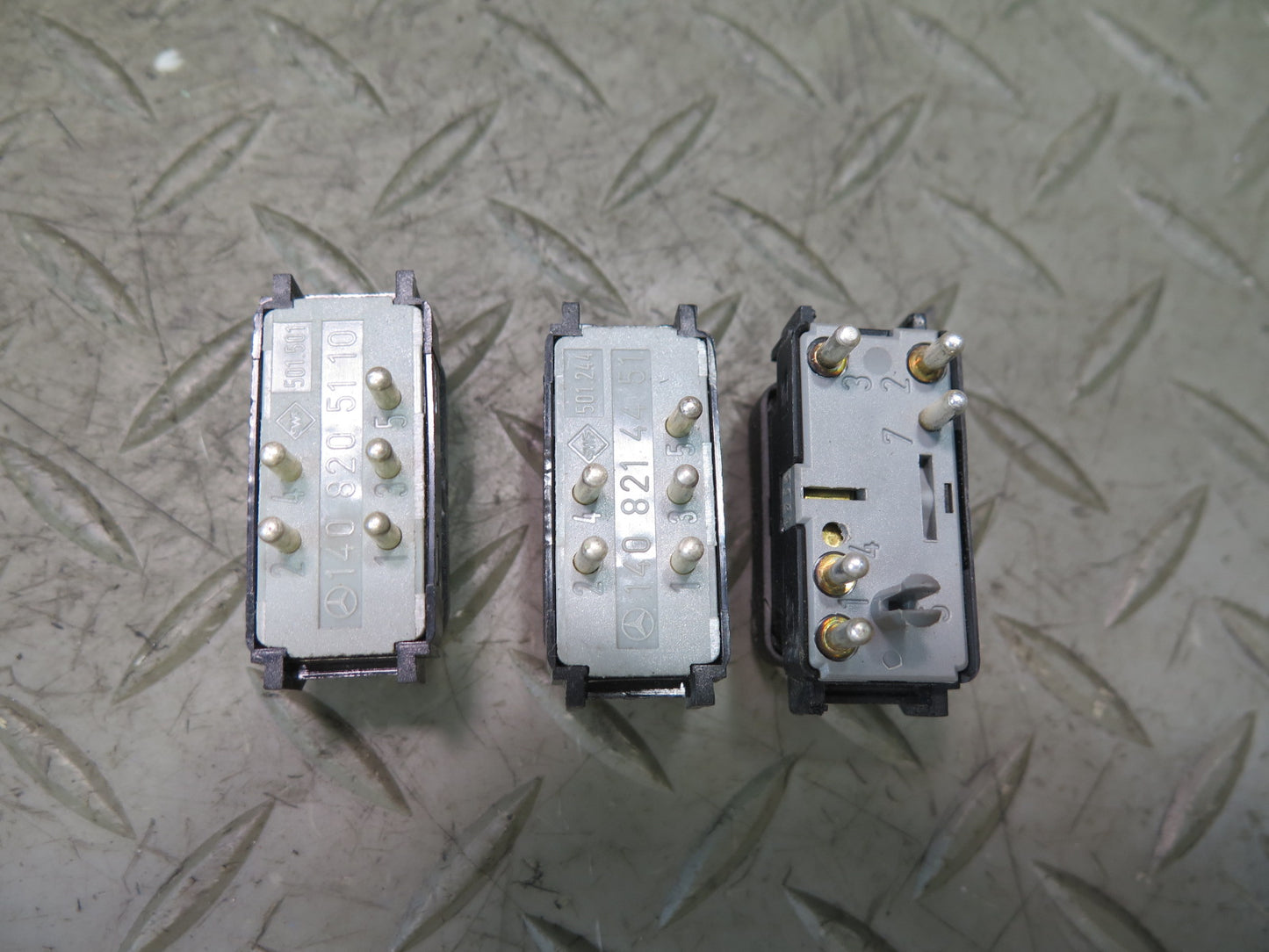 94-99 Mercedes W140 S500 15pcs Window Trunk Door Hazard Mirror Switch Set OEM