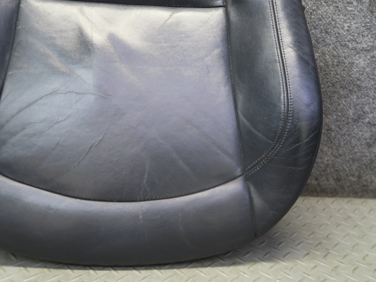 03-08 BMW E85 Z4 Front Left Seat Lower Leather Cushion Black OEM
