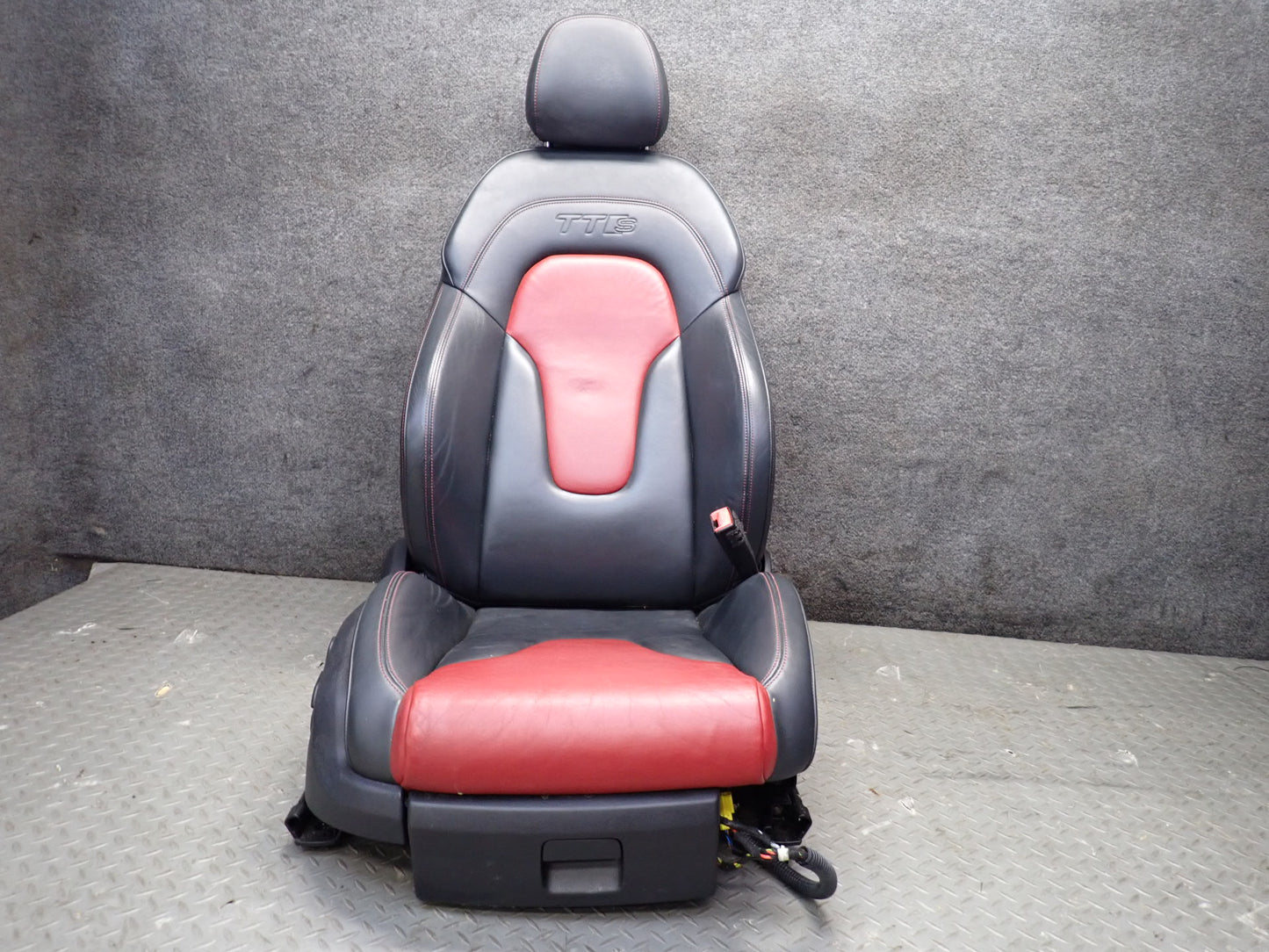 11-15 Audi TTS 8J Coupe Front & Rear Leather Heated Sport Seat Set Magma RED
