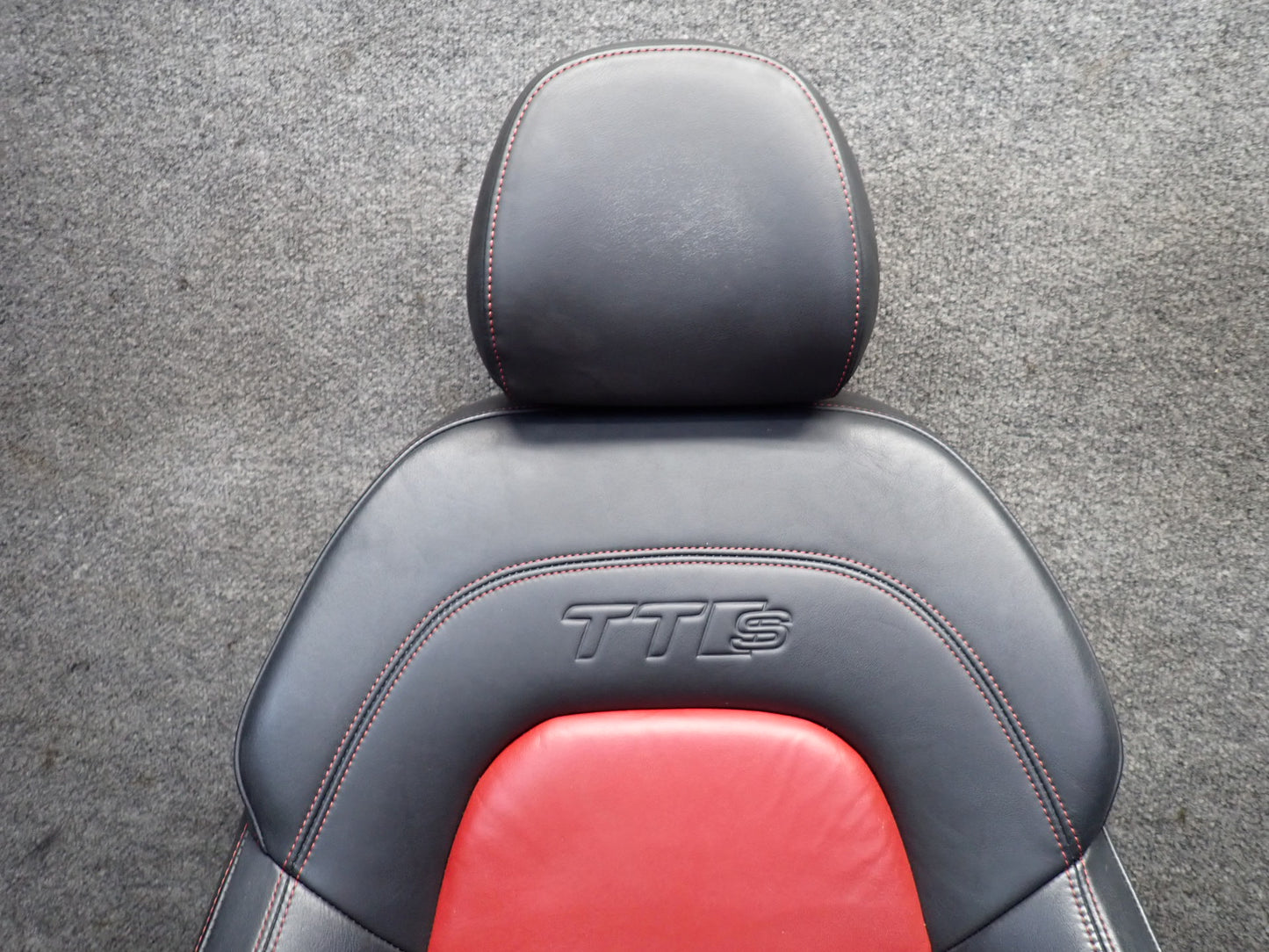 11-15 Audi TTS 8J Coupe Front & Rear Leather Heated Sport Seat Set Magma RED