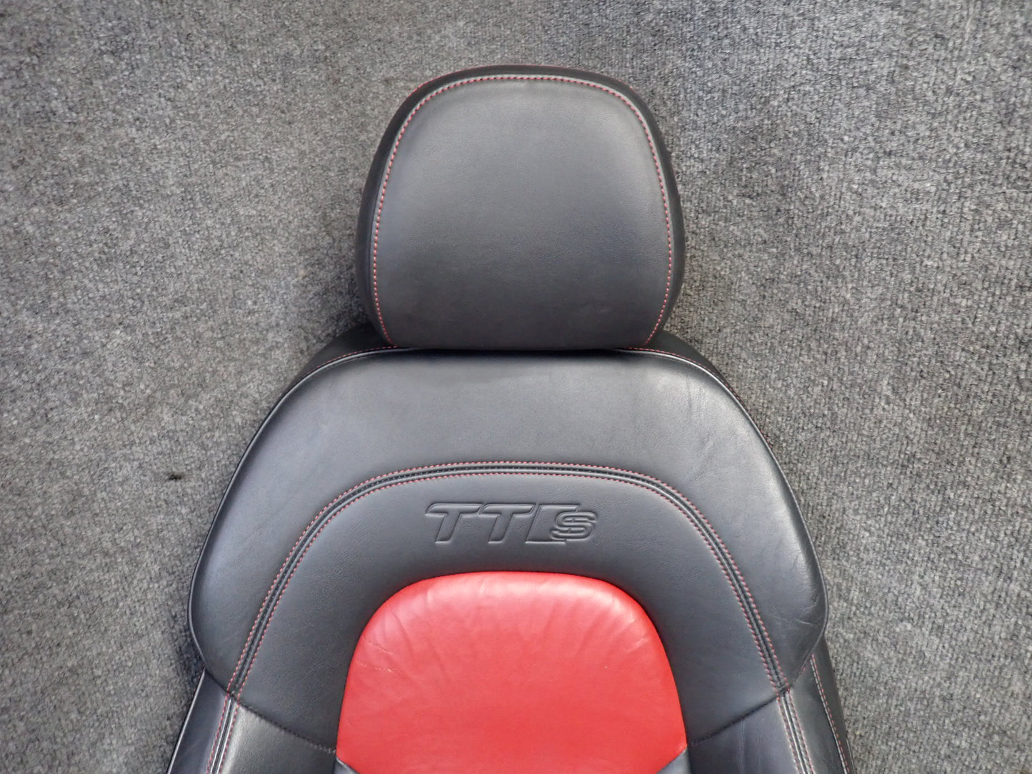 11-15 Audi TTS 8J Coupe Front & Rear Leather Heated Sport Seat Set Magma RED