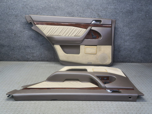 94-99 Mercedes W140 S500 Rear Left & Right Door Interior Trim Panel Set OEM