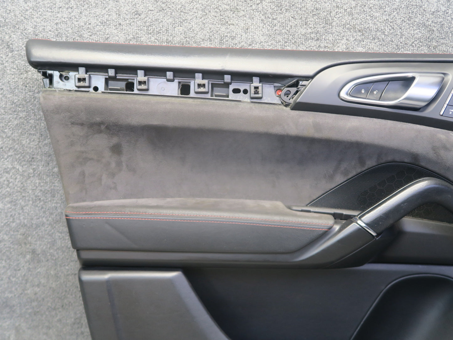 2013-2018 Porsche Cayenne 958 GTS Set of 2 Front Door Alcantara Trim Panel Black