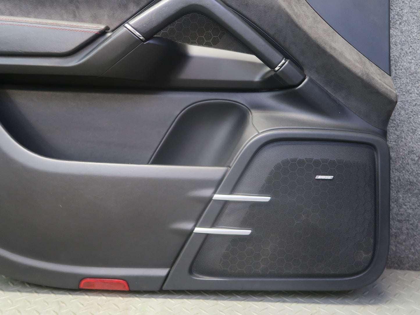 2013-2018 Porsche Cayenne 958 GTS Set of 2 Front Door Alcantara Trim Panel Black
