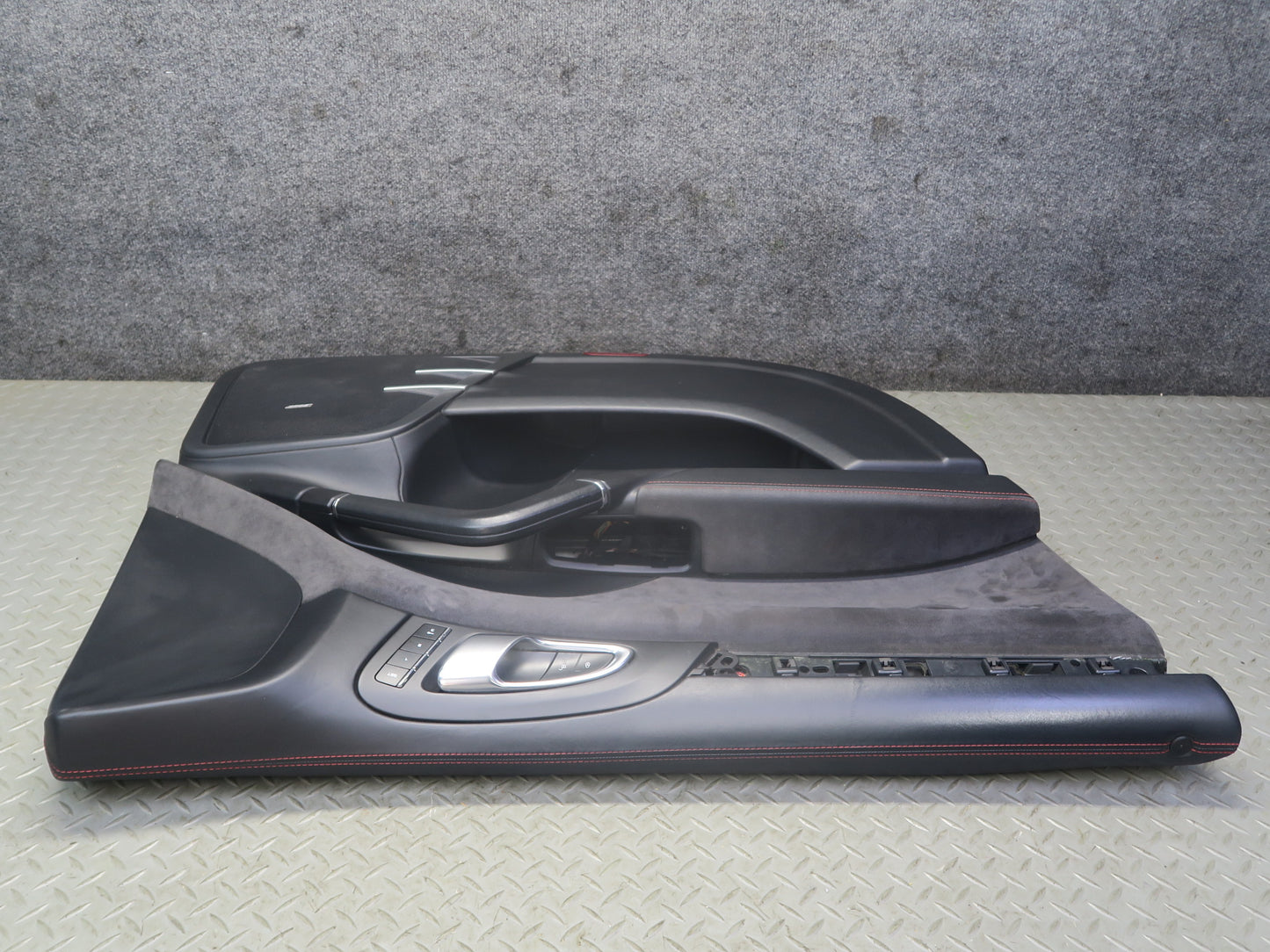 2013-2018 Porsche Cayenne 958 GTS Set of 2 Front Door Alcantara Trim Panel Black