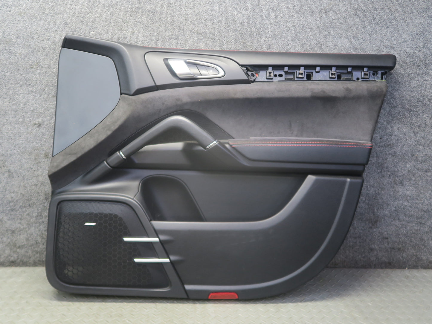 2013-2018 Porsche Cayenne 958 GTS Set of 2 Front Door Alcantara Trim Panel Black