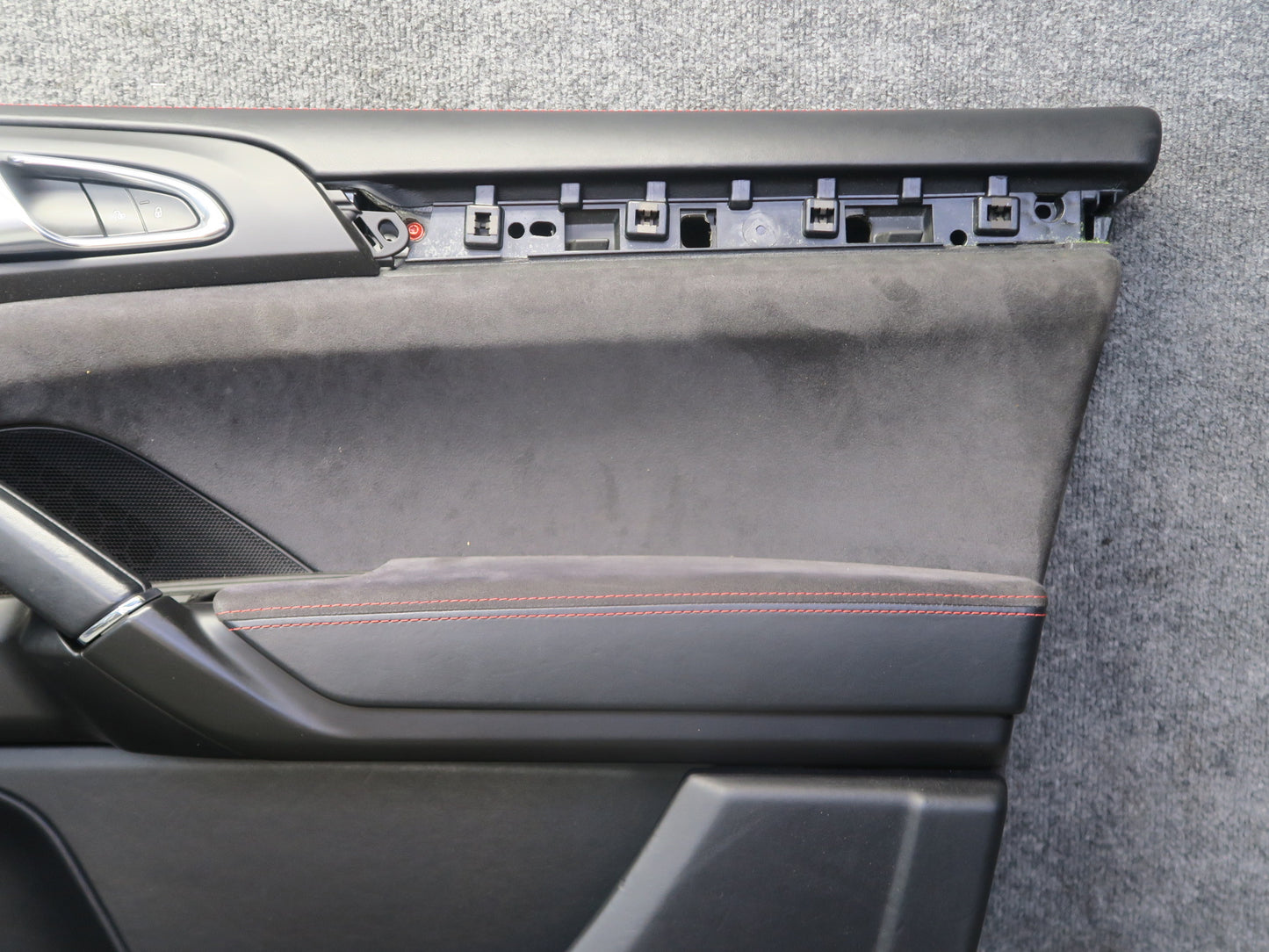 2013-2018 Porsche Cayenne 958 GTS Set of 2 Front Door Alcantara Trim Panel Black