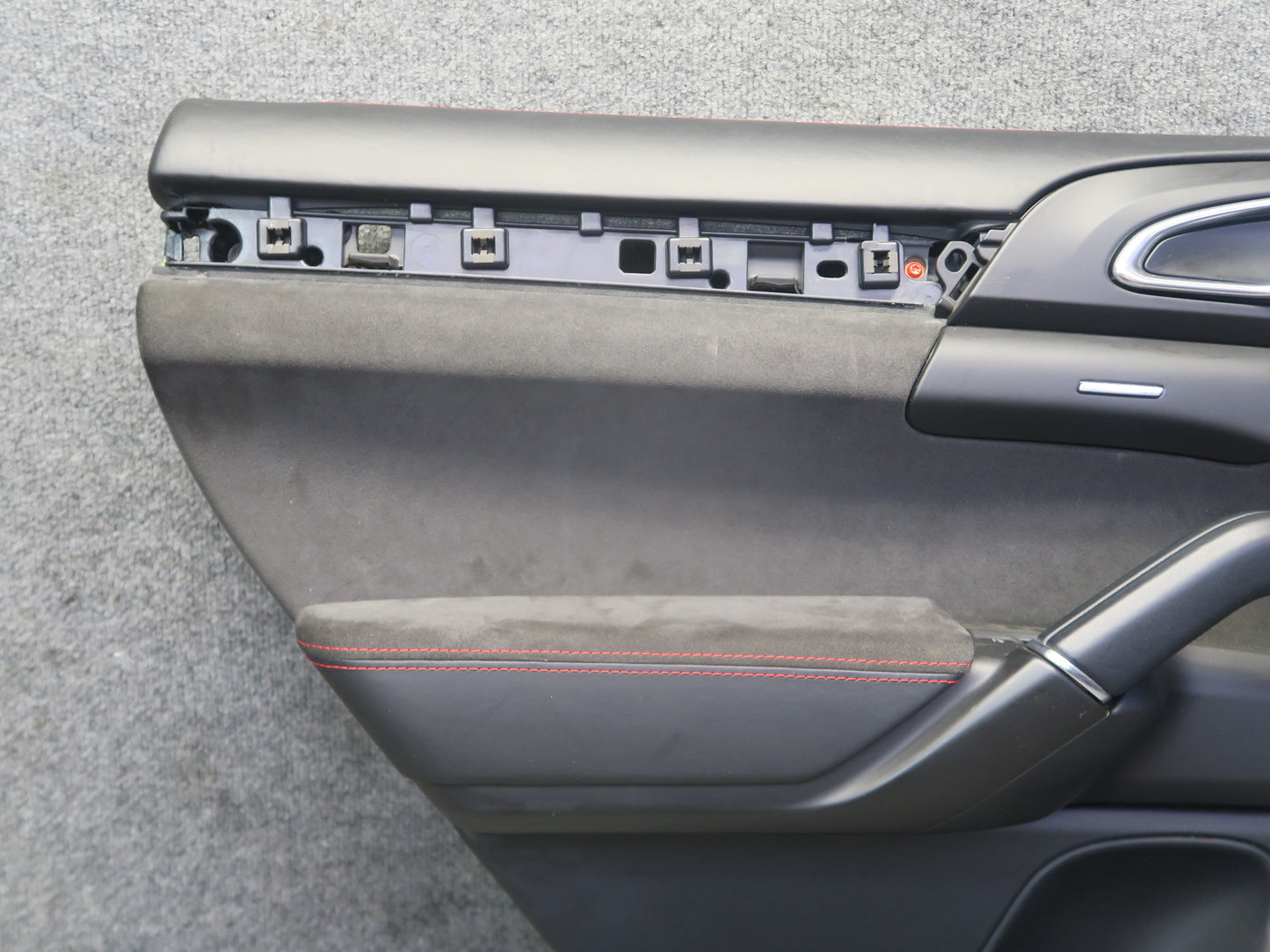 2013-2018 Porsche Cayenne 958 GTS Set of 2 Rear Door Alcantara Trim Panel Black