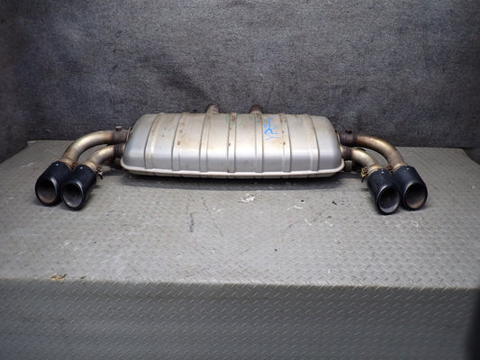 2013-2014 Porsche Cayenne 958 GTS 4.8L Rear Exhaust Muffler W/ Black Dual Tips