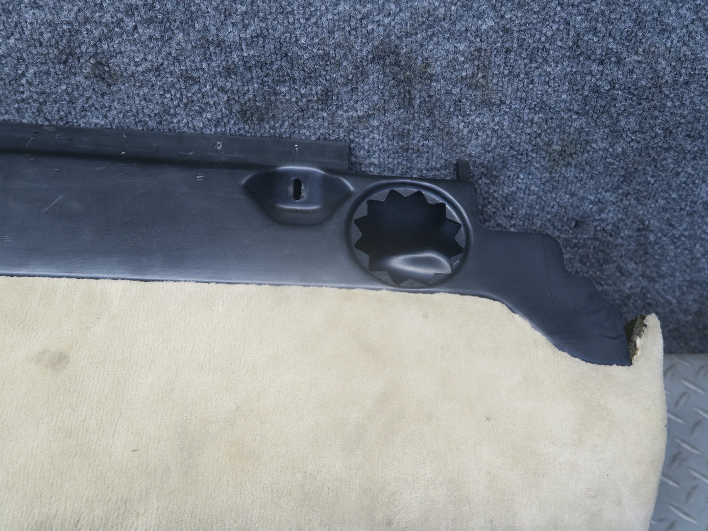 94-99 Mercedes W140 S500 Dash Front Left Lower Knee Trim Cover Panel Beige OEM