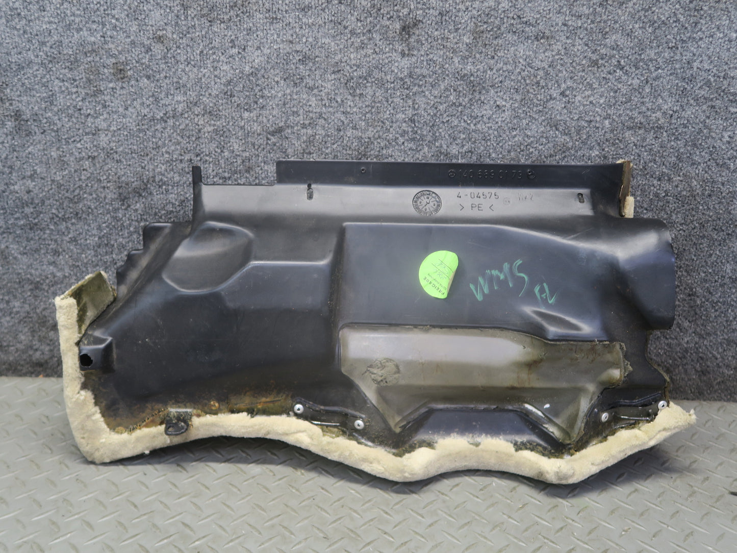 94-99 Mercedes W140 S500 Dash Front Left Lower Knee Trim Cover Panel Beige OEM