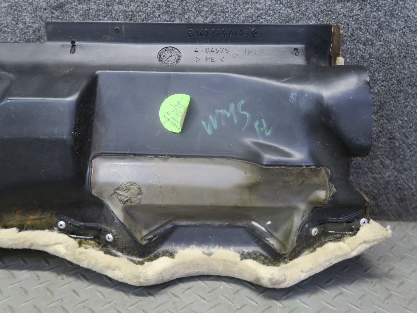 94-99 Mercedes W140 S500 Dash Front Left Lower Knee Trim Cover Panel Beige OEM