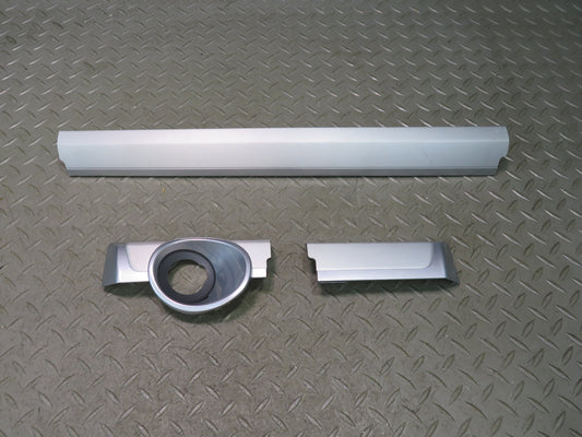 2011-2018 Porsche Cayenne 958 Dash Silver Trim Bezel Cover Panel Set of 3