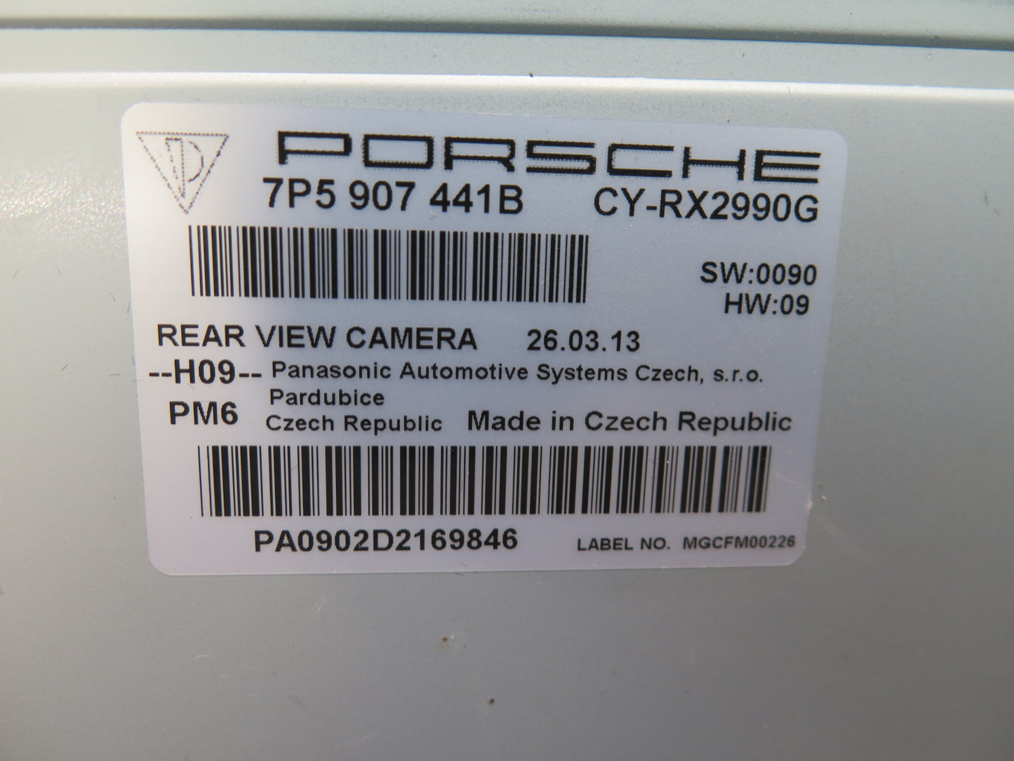 2011-2013 Porsche Cayenne 958 Rear View Backup Camera Control Module 7P5907441B