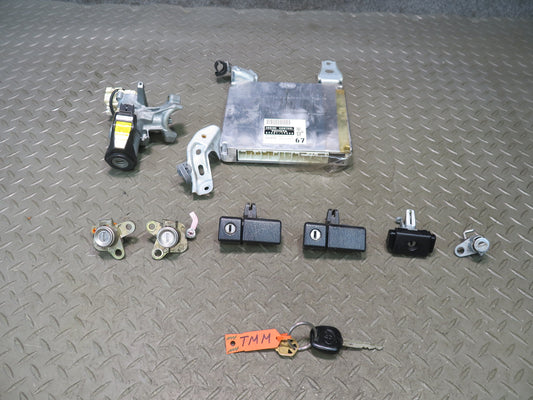 2000 Toyota MR2 Spyder ZZW30L M/T ECU ECM Ignition Glove Door Lock KEY Set OEM